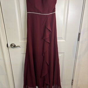 Christian Wu Celebrations Bridesmaid Dress 22816 Mahogany 
Size 4